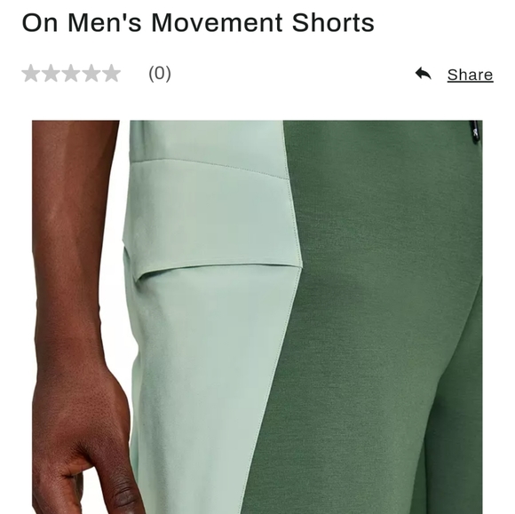 On movement  shorts sz medium  green nwt. - Picture 5 of 6